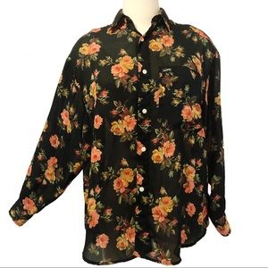 Vintage Guess Georges Marciano Top Made in USA 1X